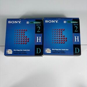 Vintage Sony 3.5 Floppy Disks Lot‎ IBM Formatted DS HD New Old Stock